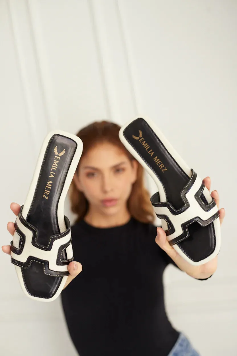 Mallorca H Slides Black/Beige