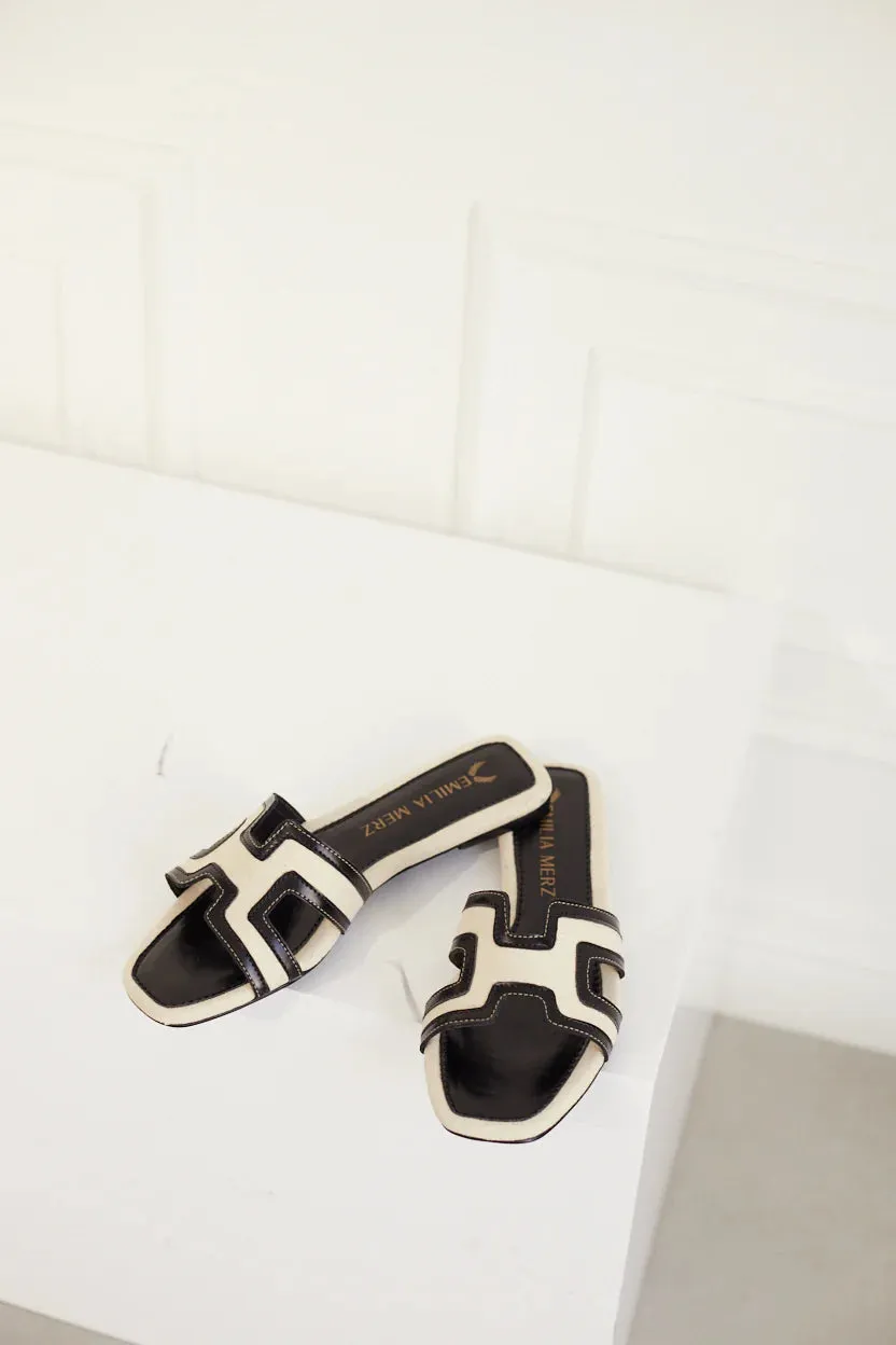 Mallorca H Slides Black/Beige