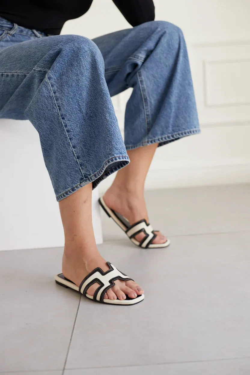 Mallorca H Slides Black/Beige