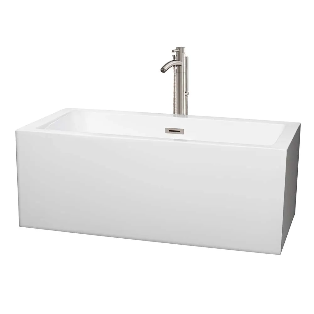 Melody 60 Inch Freestanding Bathtub in White