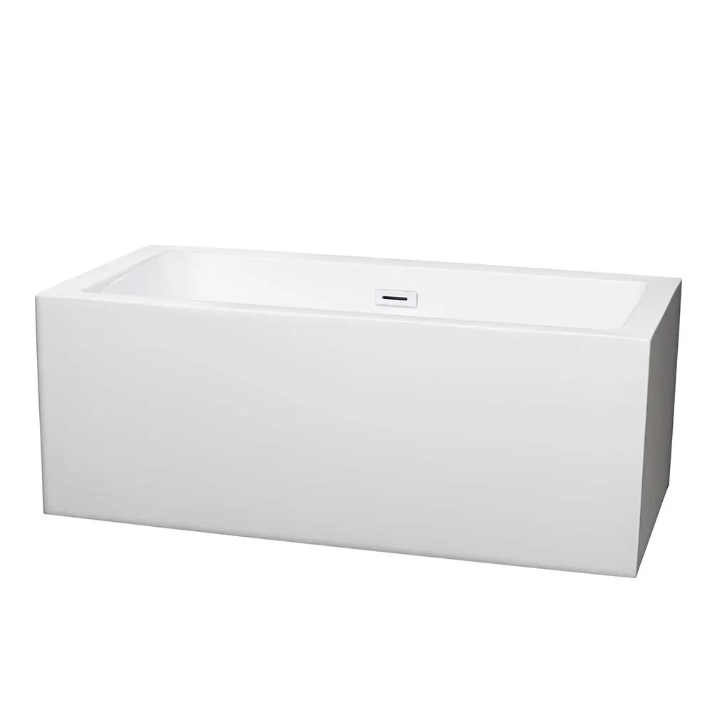 Melody 60 Inch Freestanding Bathtub in White