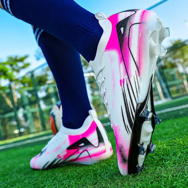 Men Original Soccer Shoes Society Sneaker Indoor Long Spikes Resistant Sports Match Unisex Training Football Shoes
