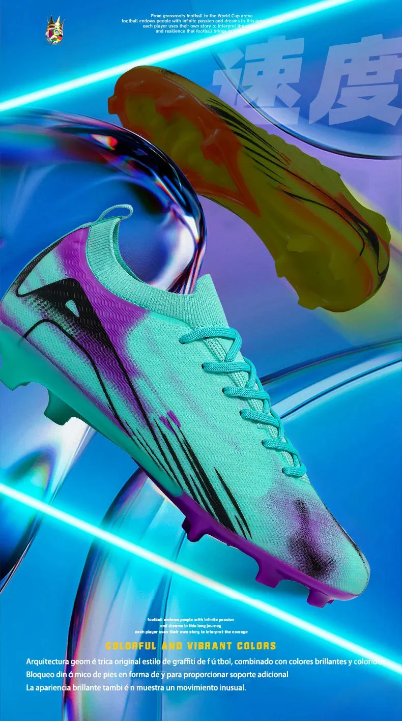 Men Original Soccer Shoes Society Sneaker Indoor Long Spikes Resistant Sports Match Unisex Training Football Shoes