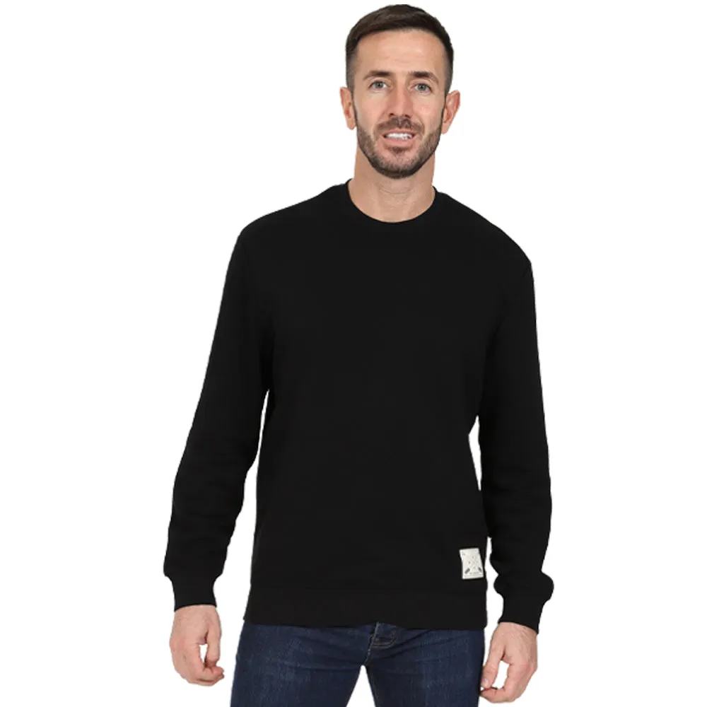 Men's Premium Cotton Crew Neck Sweater - Black