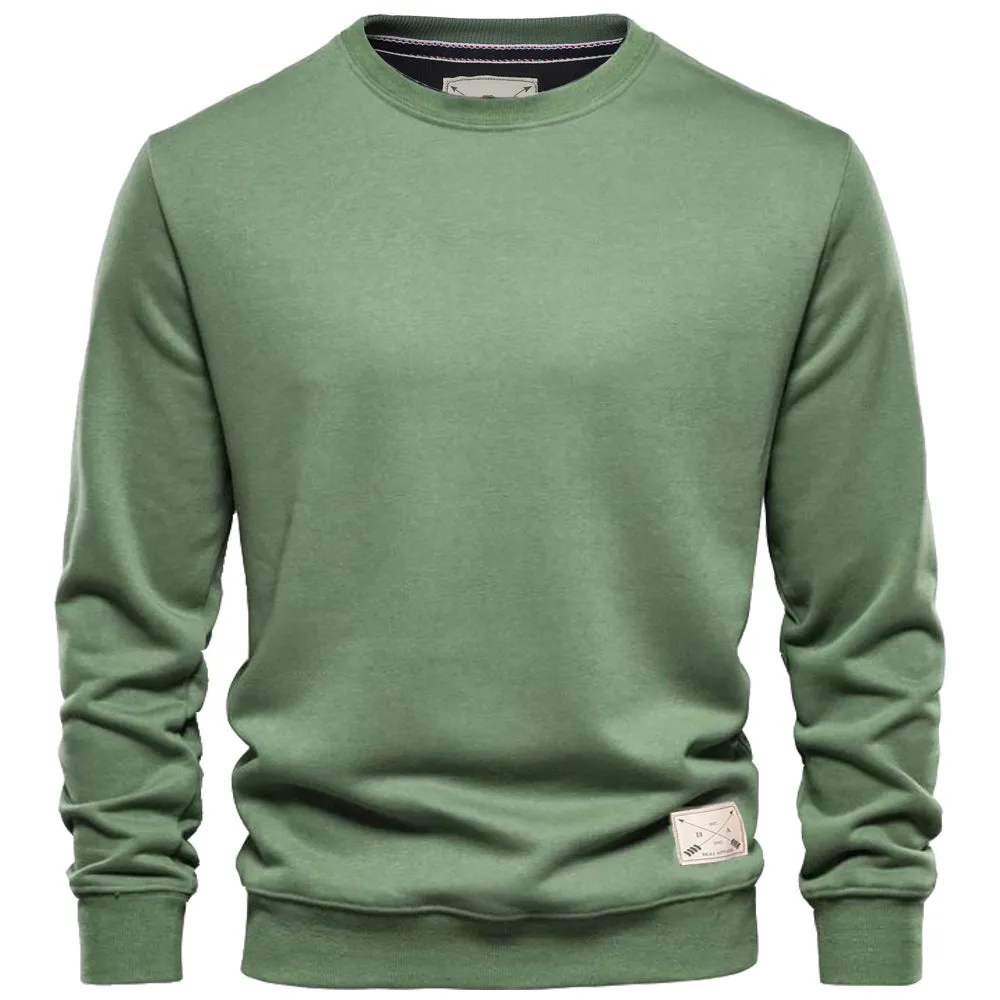 Men's Premium Cotton Crew Neck Sweater - Charcoal