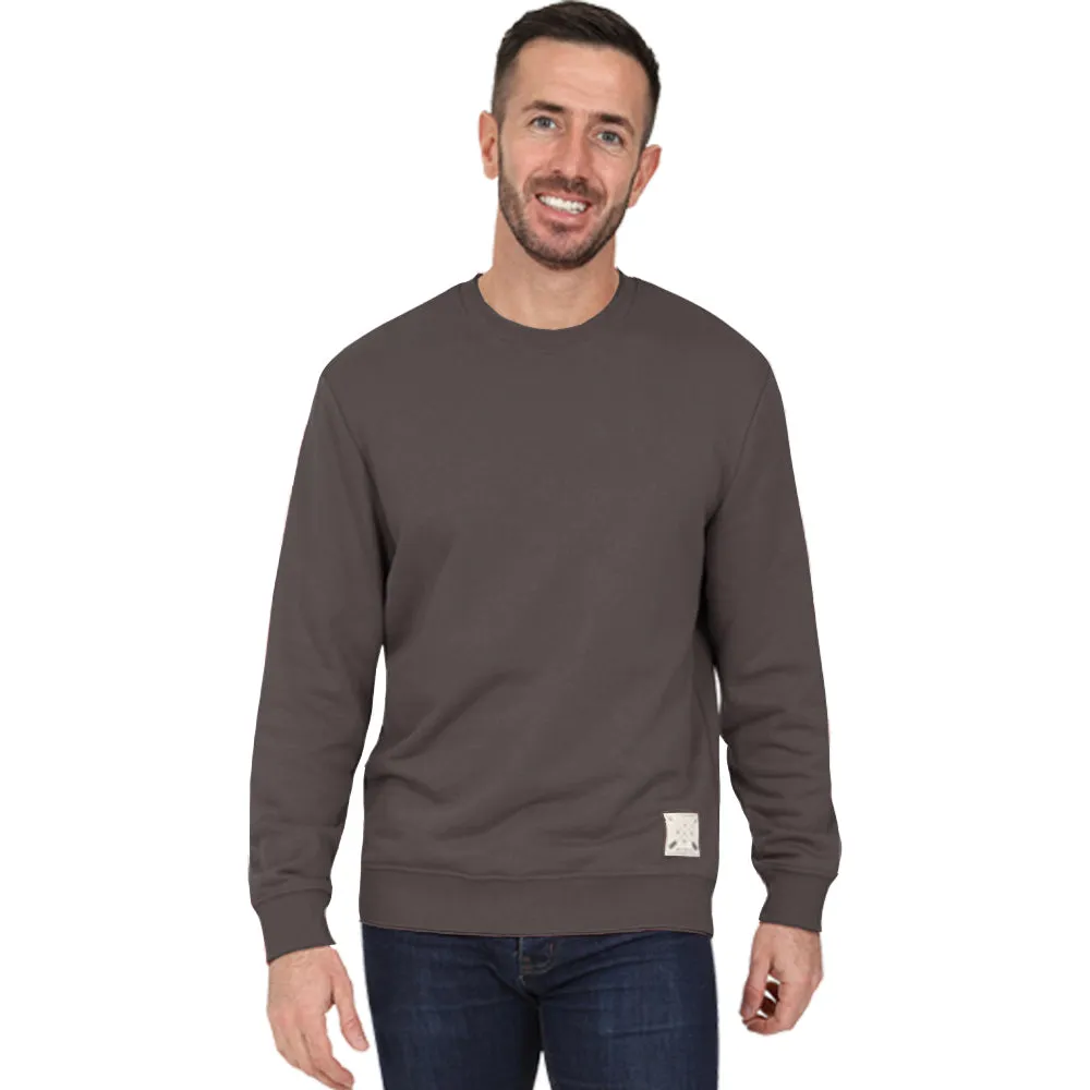 Men's Premium Cotton Crew Neck Sweater - Charcoal