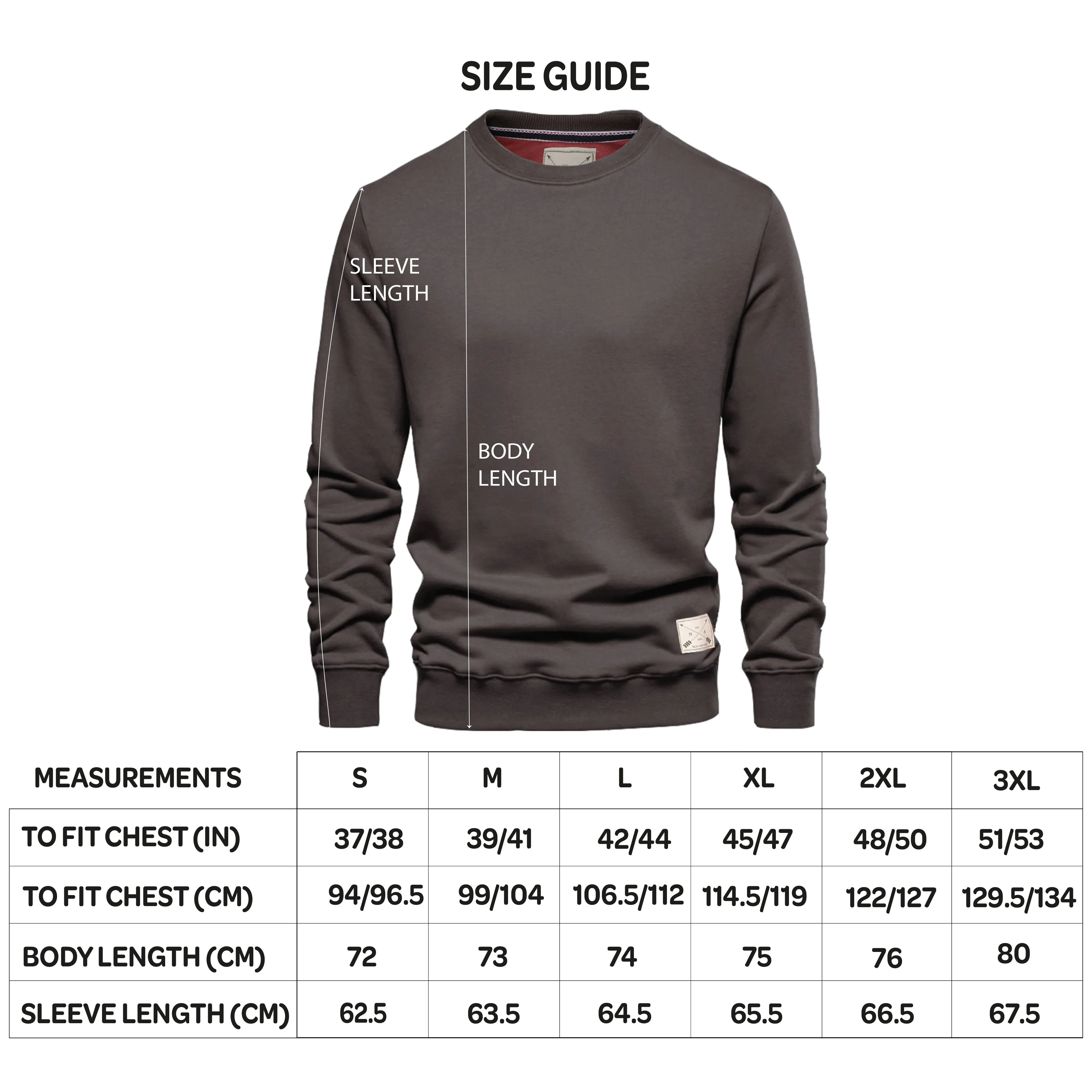 Men's Premium Cotton Crew Neck Sweater - Charcoal