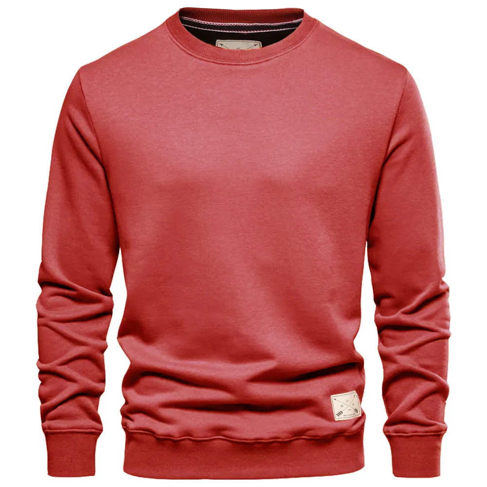 Men's Premium Cotton Crew Neck Sweater - Charcoal