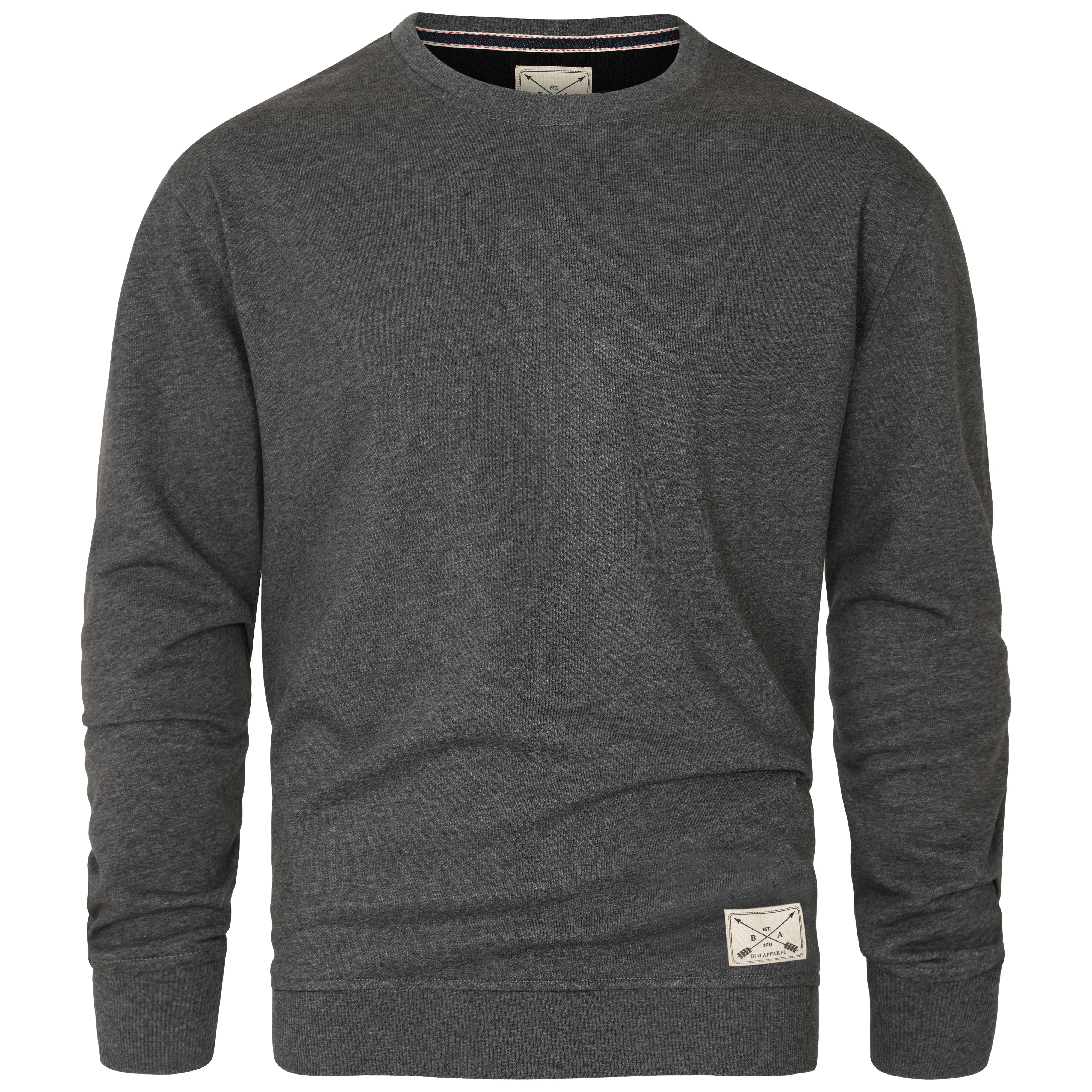 Men's Premium Cotton Crew Neck Sweater - Charcoal