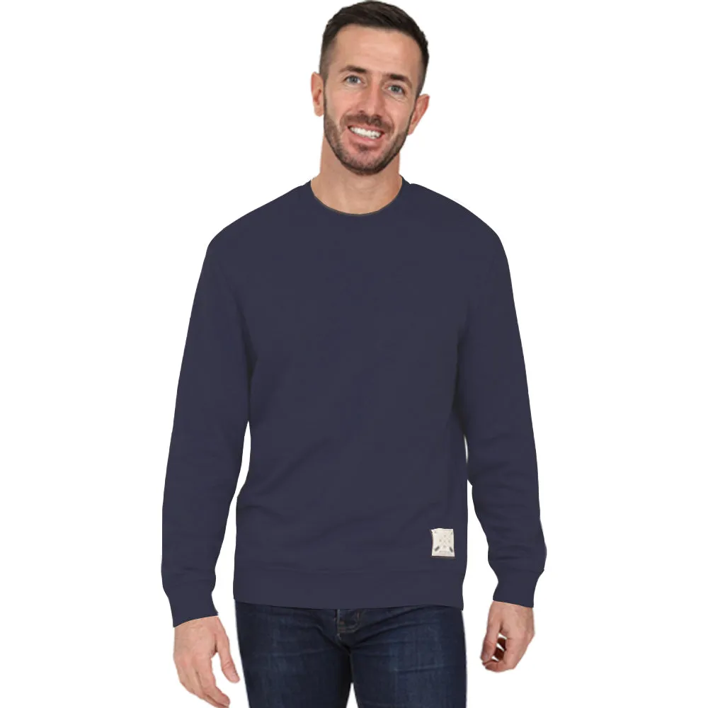 Men's Premium Cotton Crew Neck Sweater - Navy