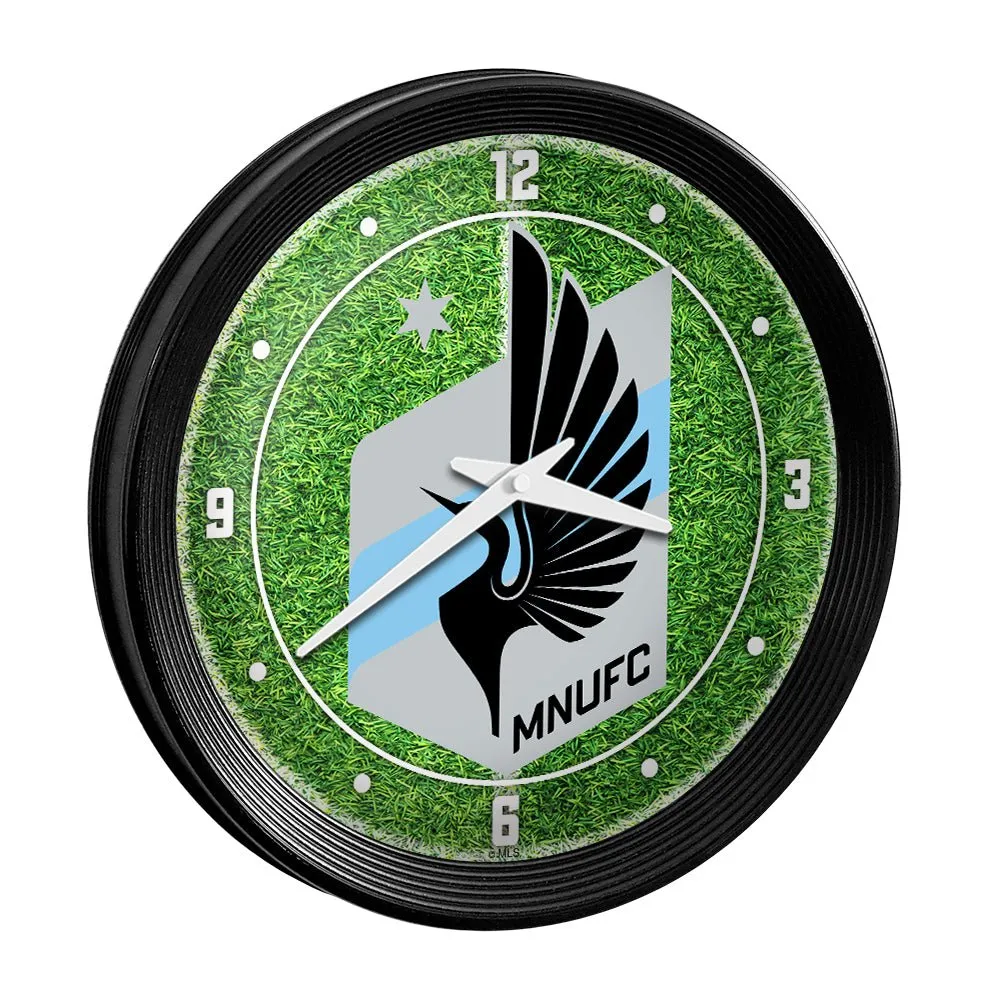 Minnesota United FC: Pitch - Ribbed Frame Wall Clock