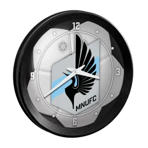 Minnesota United FC: Soccer Ball - Ribbed Frame Wall Clock