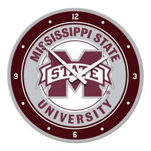 Mississippi State Bulldogs: Modern Disc Wall Clock