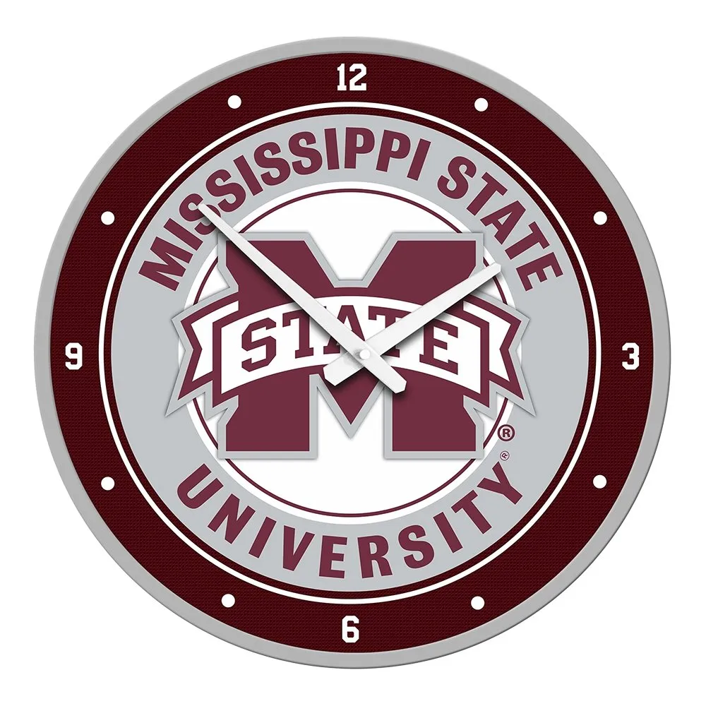 Mississippi State Bulldogs: Modern Disc Wall Clock