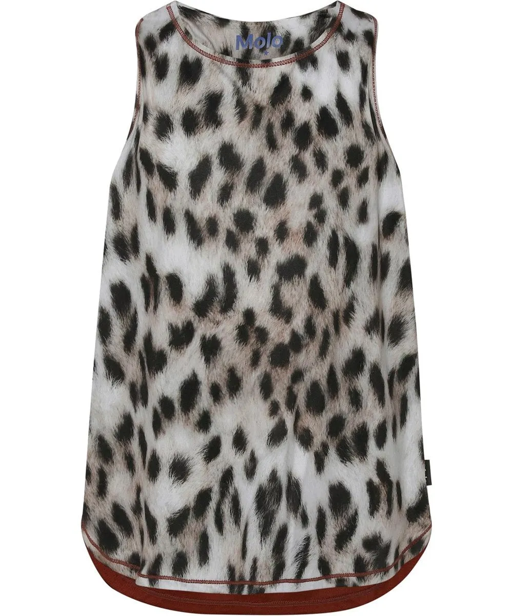 Molo- Oriana Top (Snowy Leo Fur)