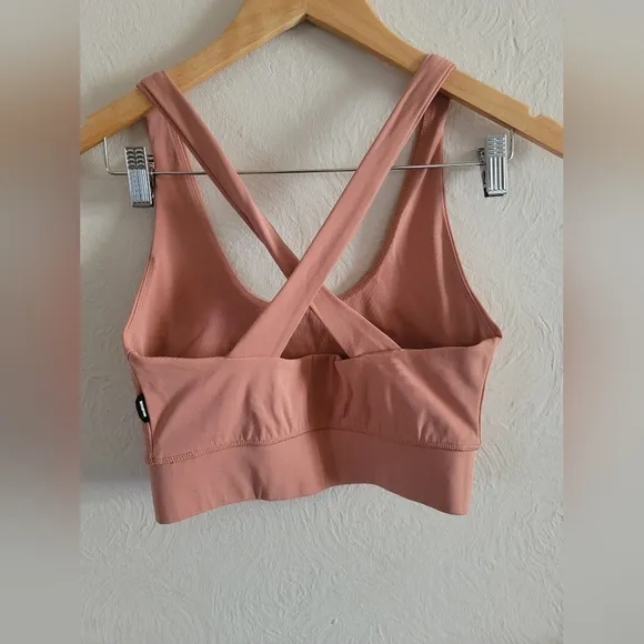 MONROW, ‎ Movement Sports Bra, Faded Rust, Size Small
