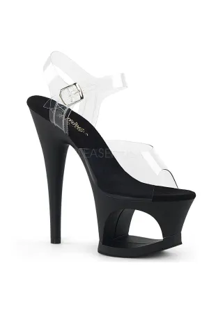 MOON-708 Platform Sandals | Black Vinyl