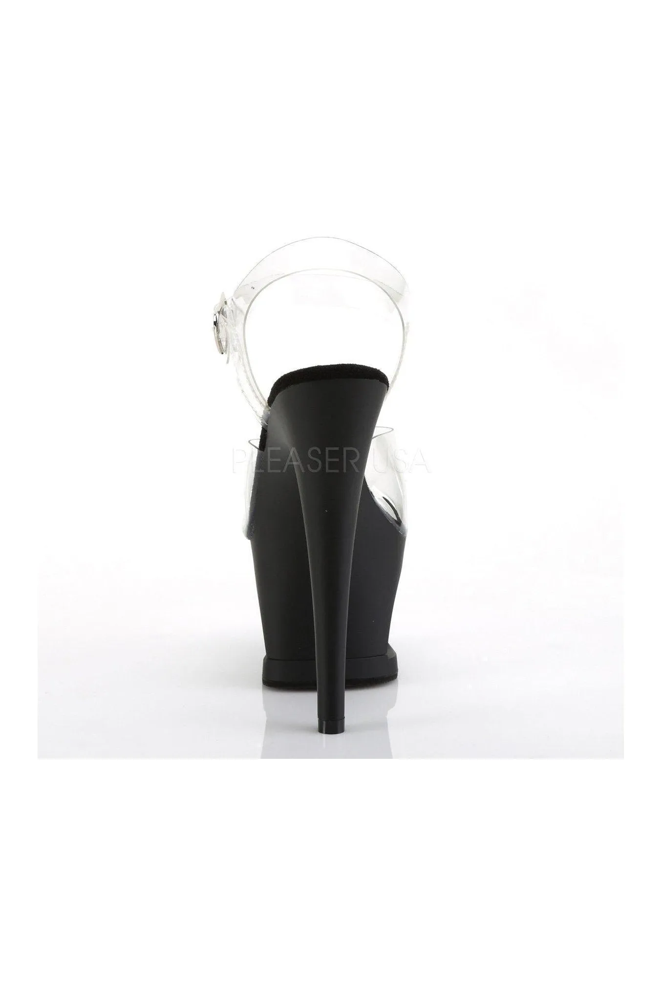 MOON-708 Platform Sandals | Black Vinyl