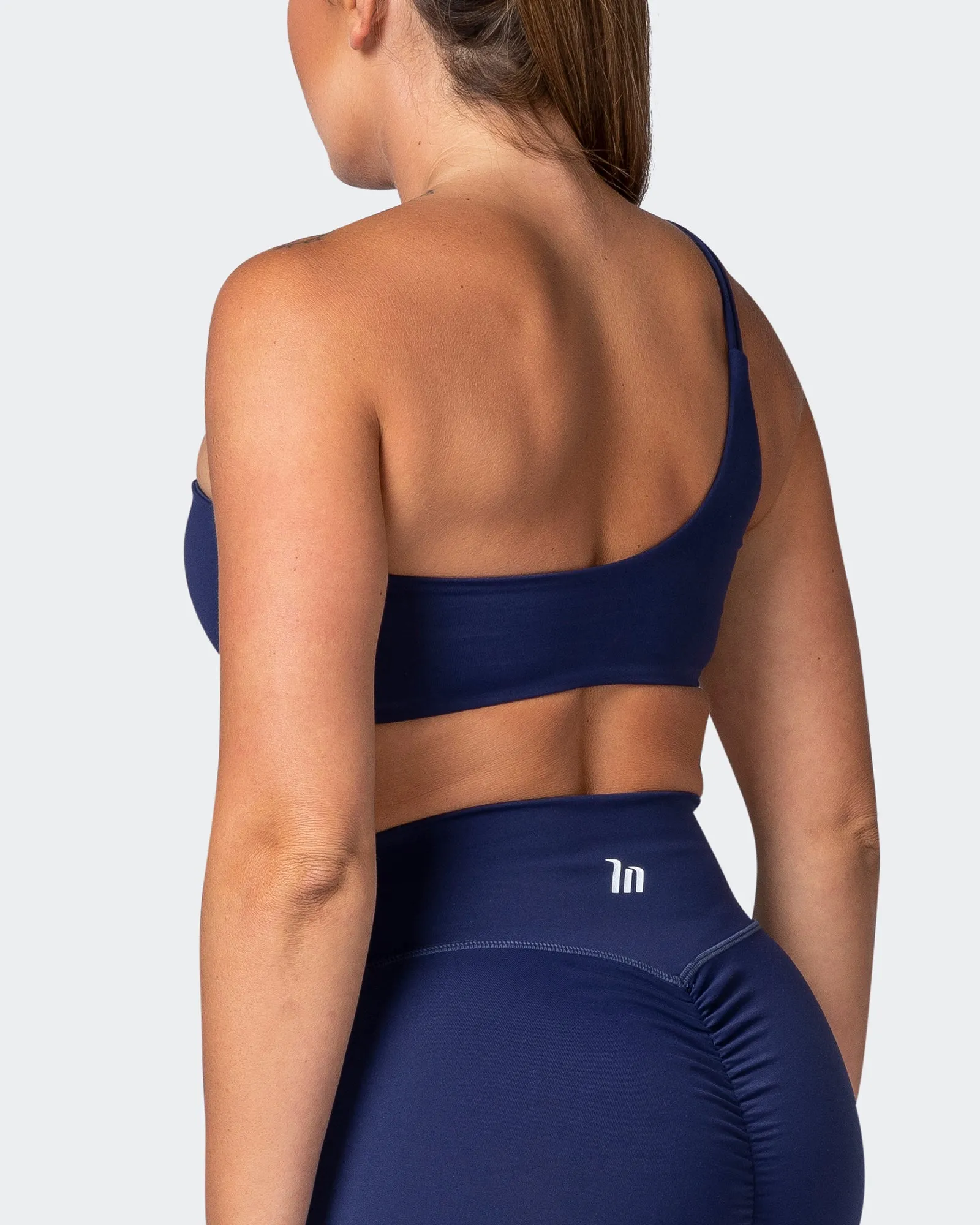 Movement One Shoulder Bralette - Ink