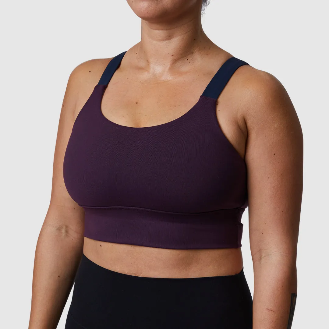 Moxie Full Throttle Sports Bra (Plum)