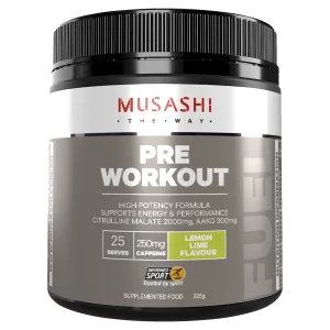 Musashi Pre Workout Lemon Lime 225g