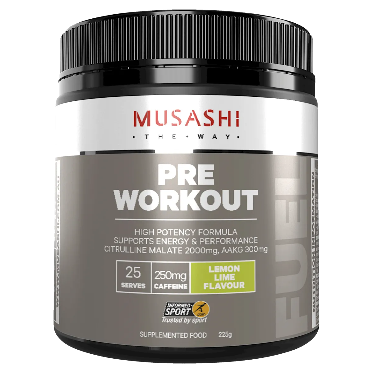 Musashi Pre Workout Lemon Lime 225g