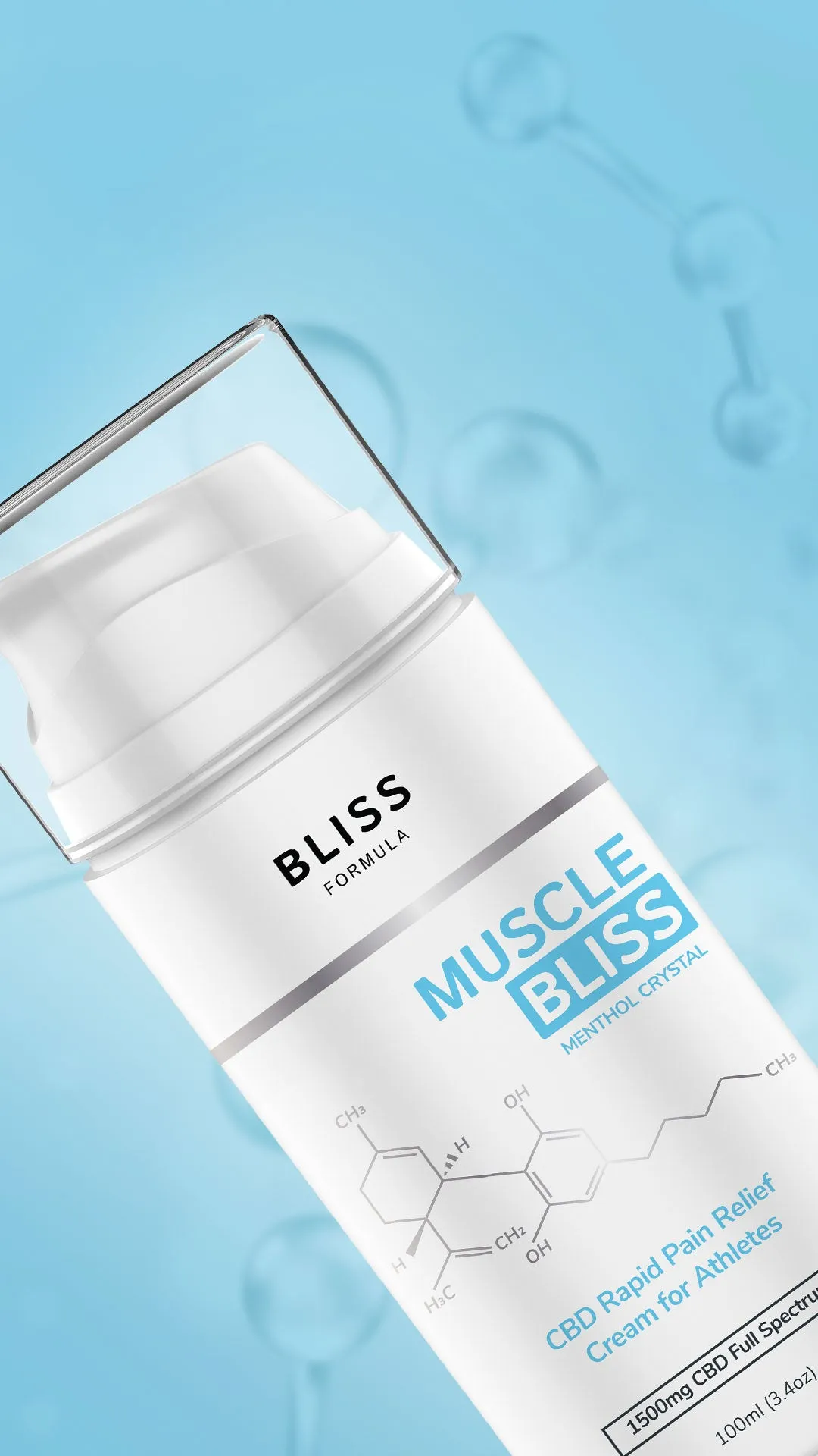 Muscle Bliss® (Sports Cream) 1500mg CBD at 100ml