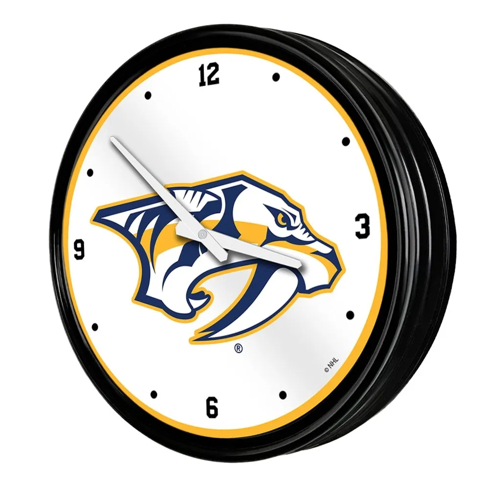 Nashville Predators: Retro Lighted Wall Clock