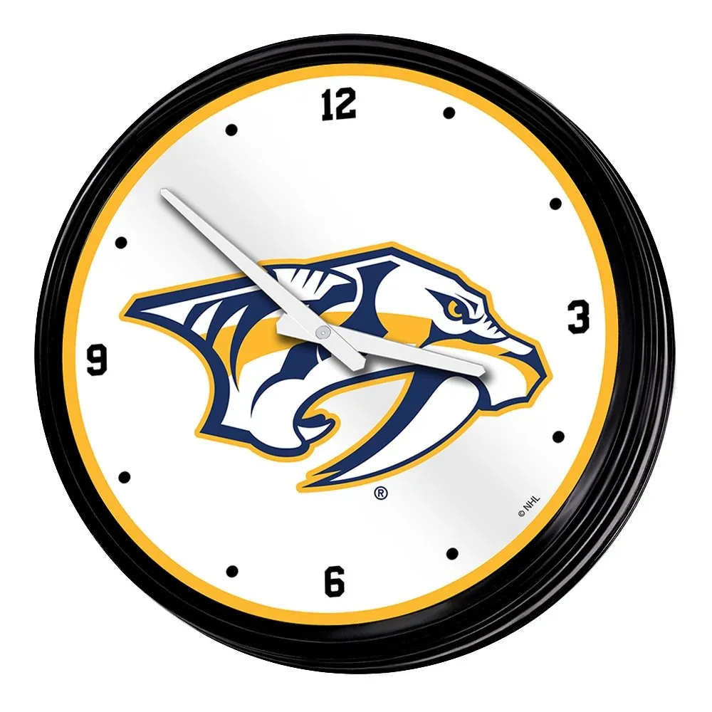 Nashville Predators: Retro Lighted Wall Clock