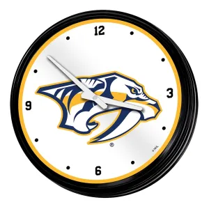 Nashville Predators: Retro Lighted Wall Clock