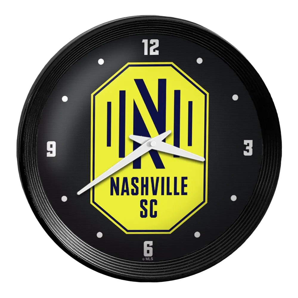 Nashville SC: Ribbed Frame Wall Clock