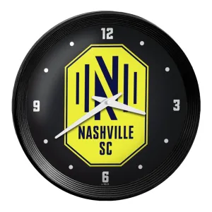 Nashville SC: Ribbed Frame Wall Clock
