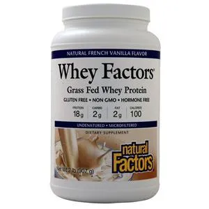 Natural Factors Whey Factors - Grass Fed Whey Protein Natural French Vanilla 32 oz