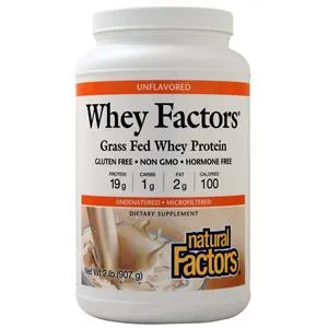 Natural Factors Whey Factors - Grass Fed Whey Protein Unflavored 32 oz