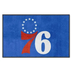 NBA - Philadelphia 76ers 4X6 Logo Mat - Landscape