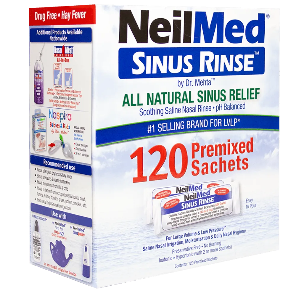 NeilMed Sinus Rinse 120 Regular Premixed Packets