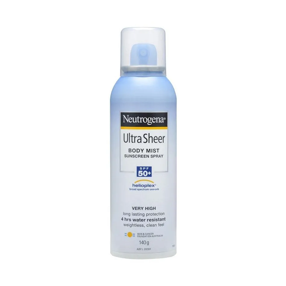 Neutrogena Sun Ultra Sheer Body Mist Sunscreen Spray SPF50  140 g
