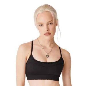 NEW FRANKIES BIKINIS theo elastane bra in black