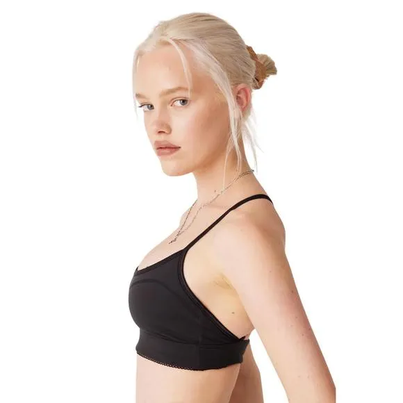 NEW FRANKIES BIKINIS theo elastane bra in black