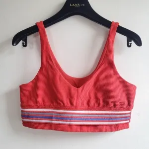 New Free People Movement Striped Band Red Sports Bra Size Small
