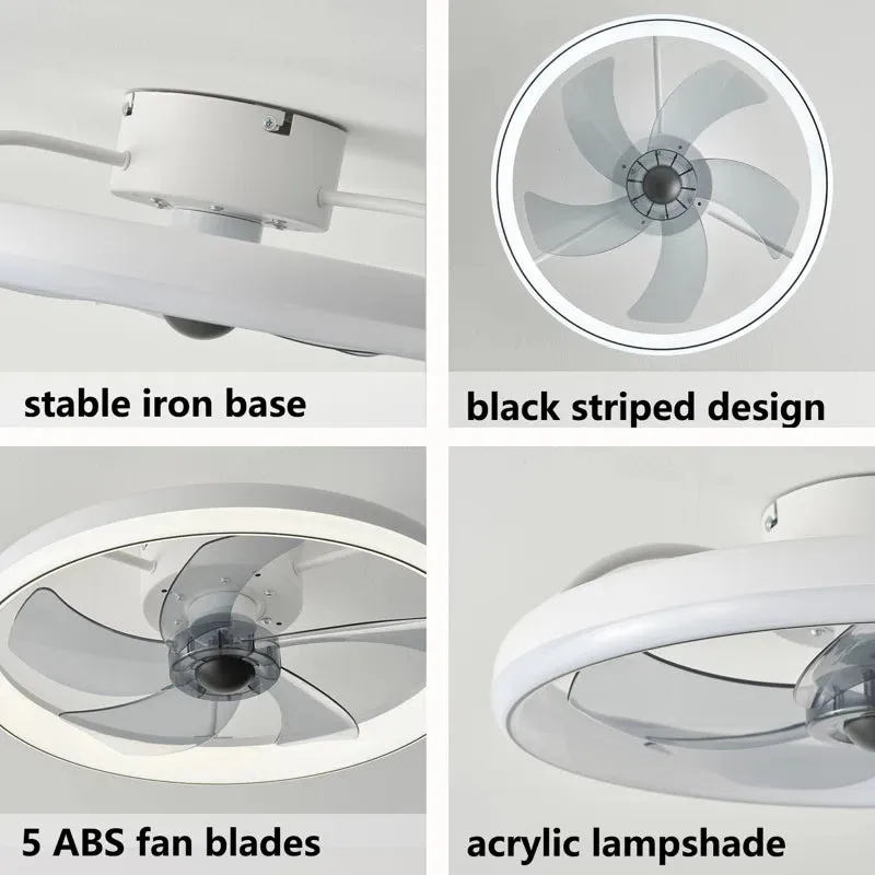 New in box with remote! Retail $167  Kaymani Modern Ceiling Fan with Remote Control and LED Light Kit Living Room Bedroom Kitchen, WHITE!