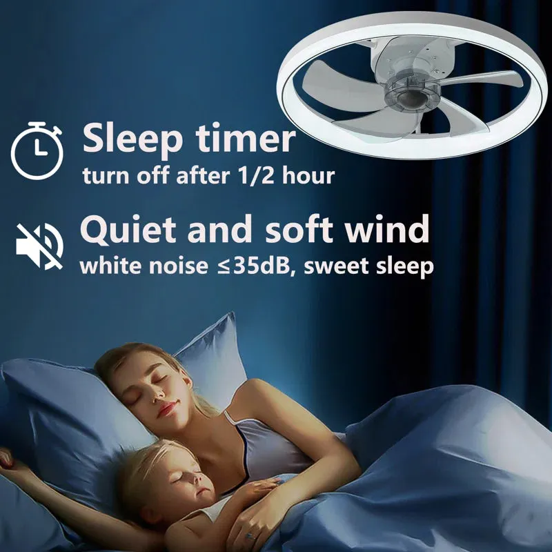 New in box with remote! Retail $167  Kaymani Modern Ceiling Fan with Remote Control and LED Light Kit Living Room Bedroom Kitchen, WHITE!