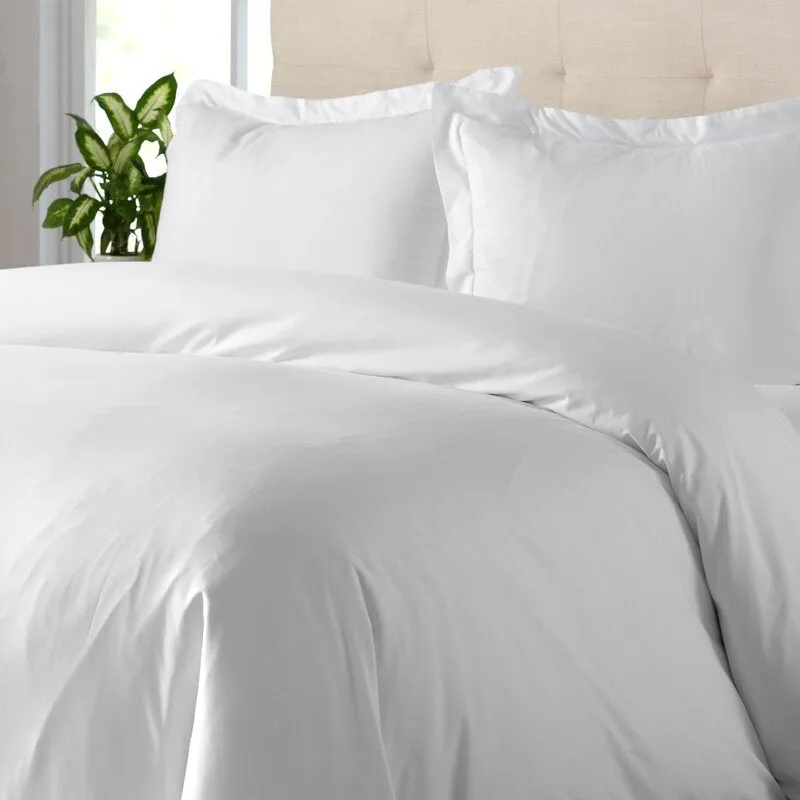 New in package! Wayfair Basics Ultra Soft Duvet Cover Set in White! Hypoallergenic, non-pilling and wrinkle resistant! Full/Queen!