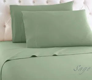 New Lush Living 1000 Thread Count Solid Colour 100% Egyptian-Quality Cotton Deep Pocket Sheet Set in Sage, Sz Full/Double! Retails $90 