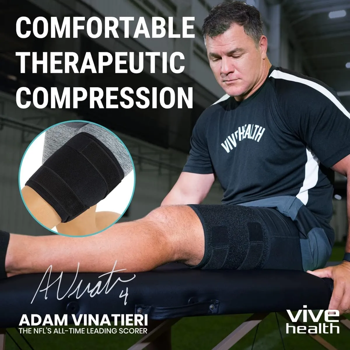 NEW Peragon Thigh Brace - Hamstring Quad Wrap - Adjustable Compression Sleeve Support for Pulled Groin Muscle, Sprains, Quadricep, Tendinitis, Workouts, Sciatica Pain and Sports Recovery - Men, Women (Black)