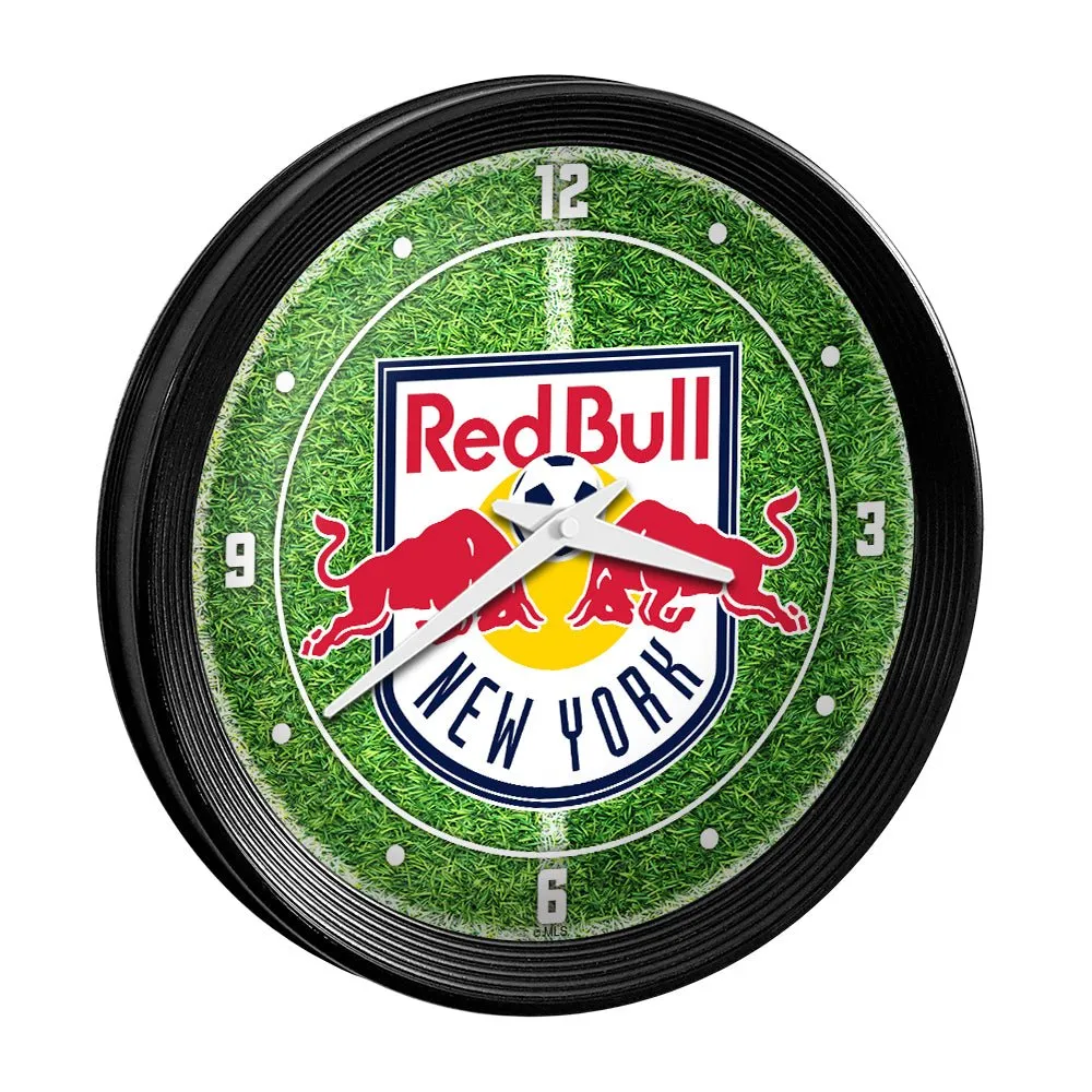 New York Red Bulls: Pitch - Ribbed Frame Wall Clock