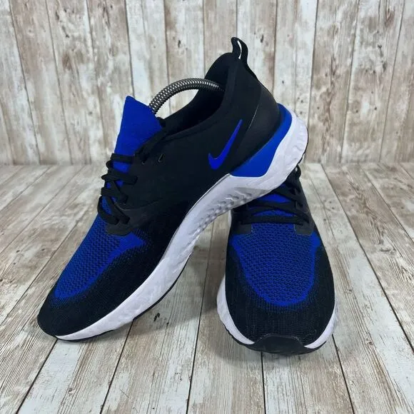 Nike odyssey‎ react 2 Flyknit black racer blue Mens 10 ah1015 011