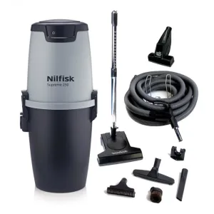 NILFISK SUPREME 250 Central Vacuum Power Unit with TurboCat Kit for Effective Cleaning