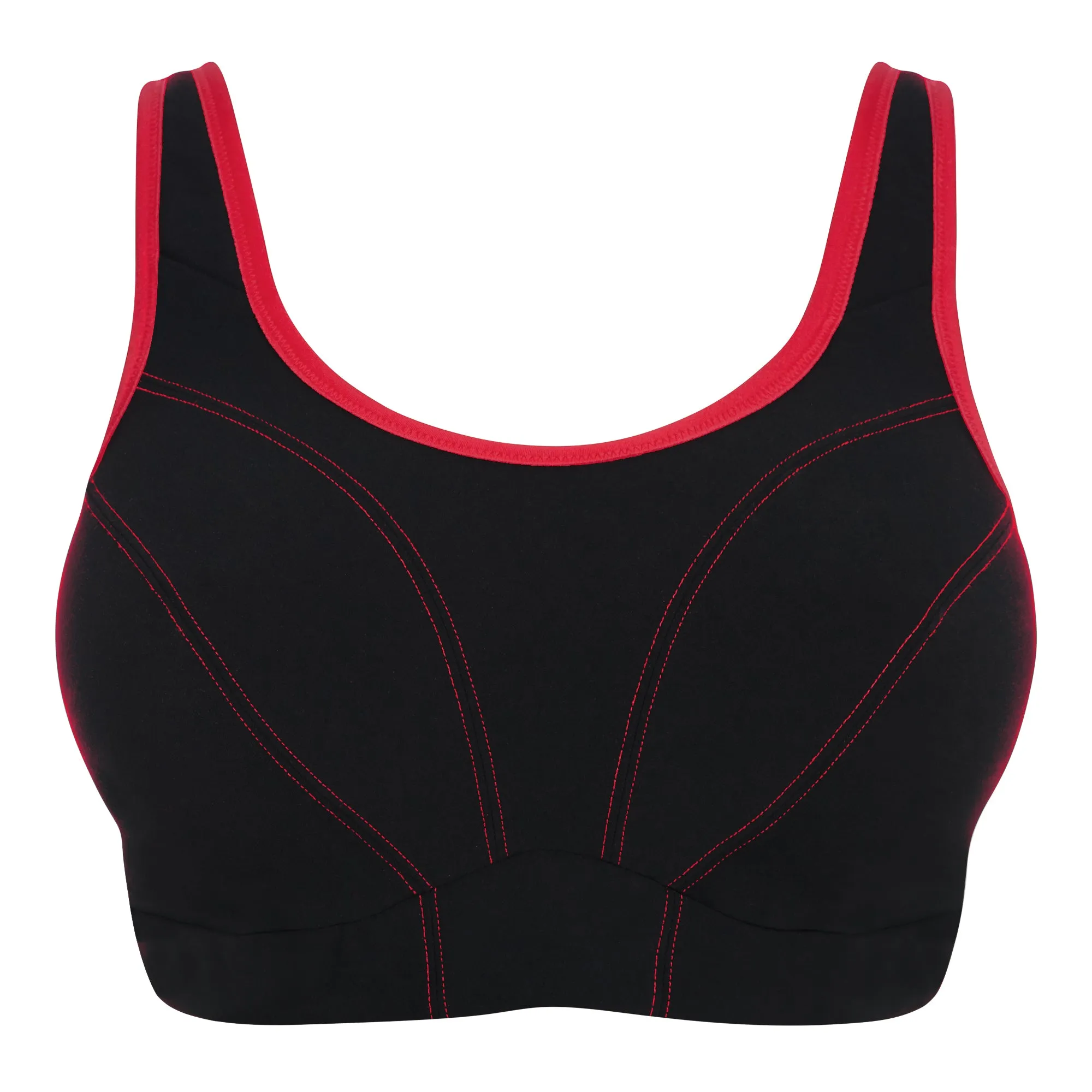 Non Wired Soft Cup Sports Bra - Black