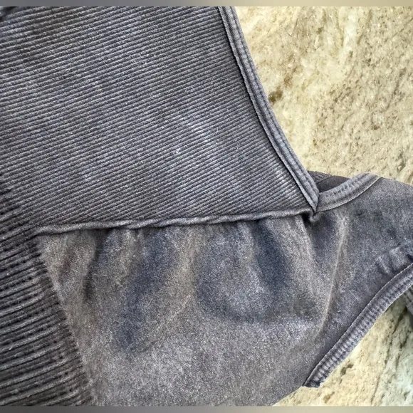 NWOT Free People Movement Good Karma Square Neck Bra - washed black - XS/S *IR*